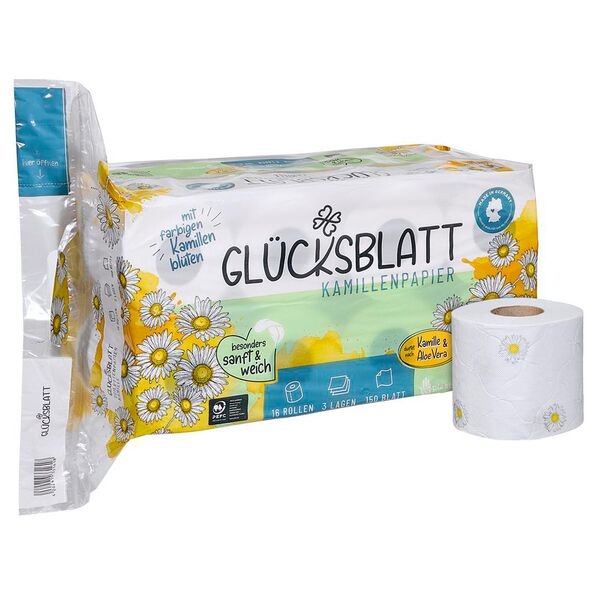 Toiletpapier kamillenpapier 3-laags 16 rollen (1 pak van 16 rollen)
