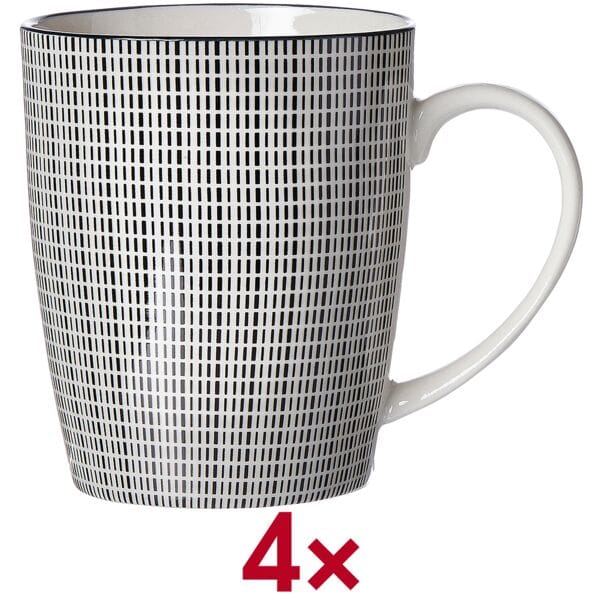 Koffiemokkenset »Takeo Stripes« 350 ml, 4 stuks