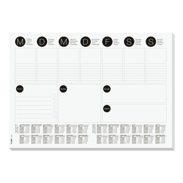 Papieren bureauonderlegger »Weekly Planner« 30 bladen 42,0/29,7 cm