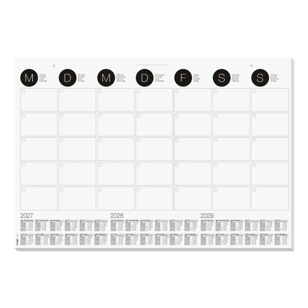 Papieren bureauonderlegger »Monthly Planner« 12 bladen 59,5/41,0 cm