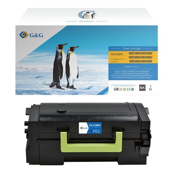 Toner ter vervanging van Lexmark »58D2000« zwart