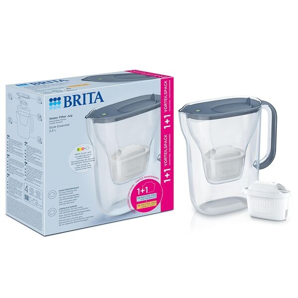 Waterfilterkan »Style Essential« steenblauw incl. 2 filters