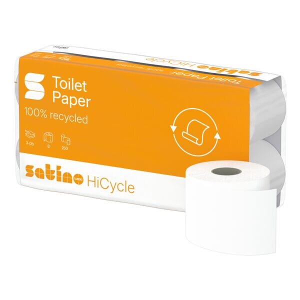 Toiletpapier 3-laags 64 rollen (8 pakken à 8 rollen)
