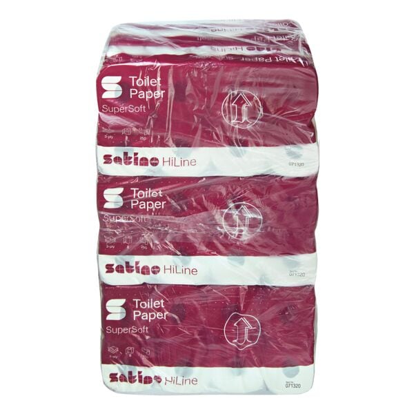 Toiletpapier HiLine 3-laags 72 rollen (9 pakken à 8 rollen)