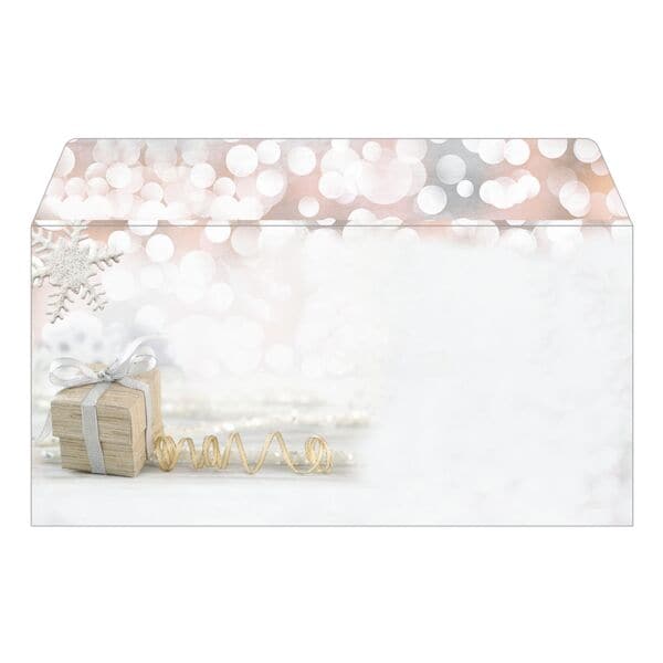 Design-envelop Christmas Surprise 22 x 11 cm / DL zonder venster 50 stuks