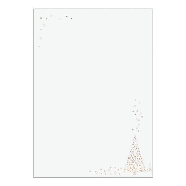 Kerstpapier met motief »Golden Tree« blanco A4 100 vellen