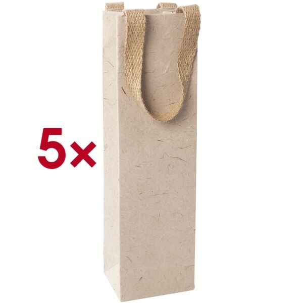 Cadeauzakjes »Fles jutevezelpapier« 100/355 mm 5 stuks