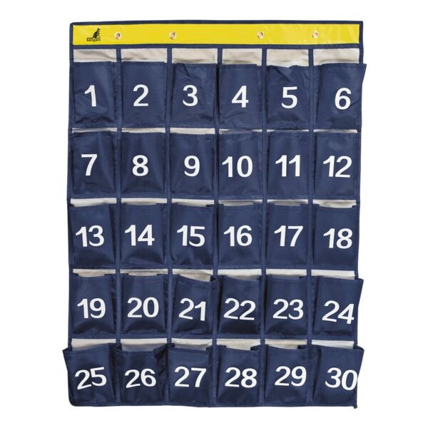 Smartphone-wandhouder met 30 vakjes blauw