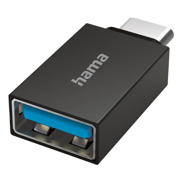 USB-OTG-adapter: USB-C-stekker naar USB-A-aansluiting, zwart