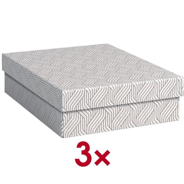 Opbergdoos »Mittel flach« 26,5/36,5/10 cm 7 l 3 stuks