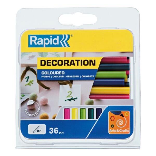 Heetlijmsticks »Decoration« 7 mm gekleurd 36 stuks