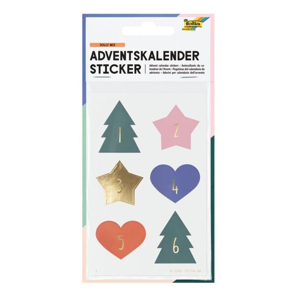 Adventskalender-stickers »JOLLY MIX« 24 stuks,