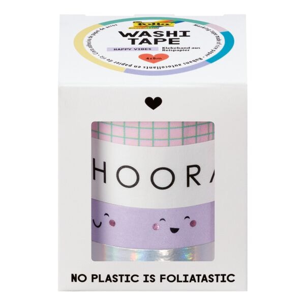 Washi-tape »Hotfoil Happy Vibes« 4 rollen