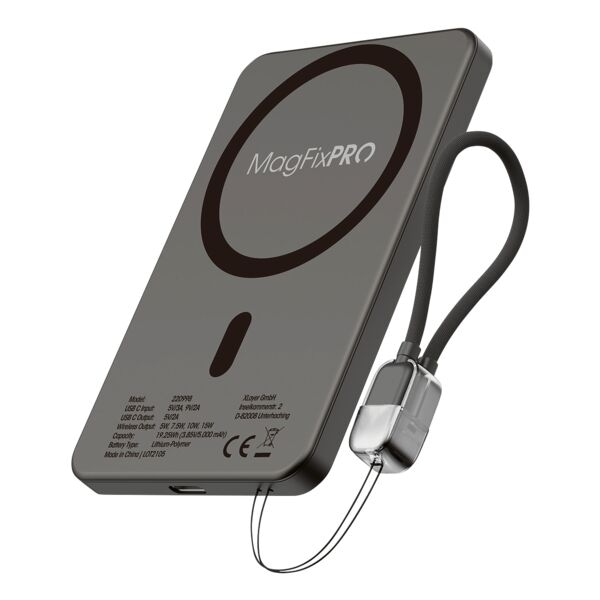 Powerbank »MagFix Pro« 5.000 mAh zwart