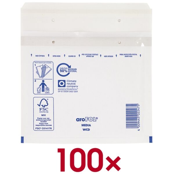 Luchtkussen-verzendzakken »classic Gr CD« 100 stuks