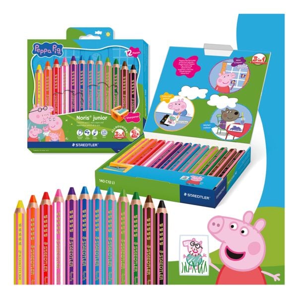 Kleurpotloden »Noris&reg; junior 140 L1 Peppa Pig« 12 stuks