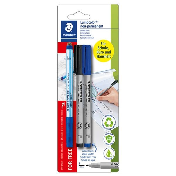 Permanente stift »Lumocolor 316 Promotion 2+1« 0,6 mm (F) 3 stuks
