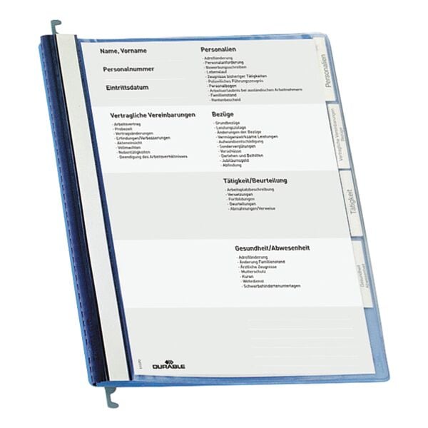 Personeelsmap met ophangrail A4 5 stuks