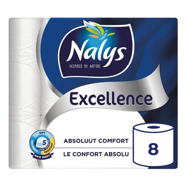 Toiletpapier Excellence, 5-laags 8 rollen