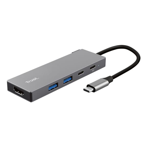 5-in-1 multiportadapter Dalyx USB-C 85 W grijs