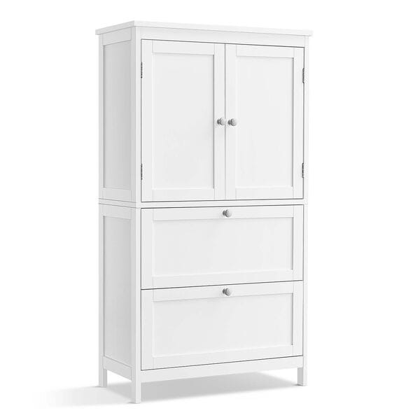 Badkamerkast, wit, MDF-plaat, 60,0 x 30,0 x 110,0 cm