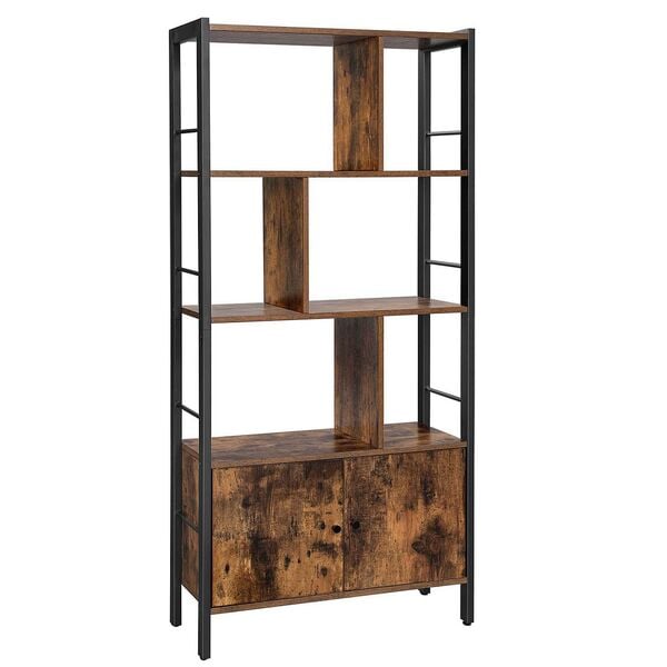 Boekenkast bruin / zwart 80/30/154,5 cm