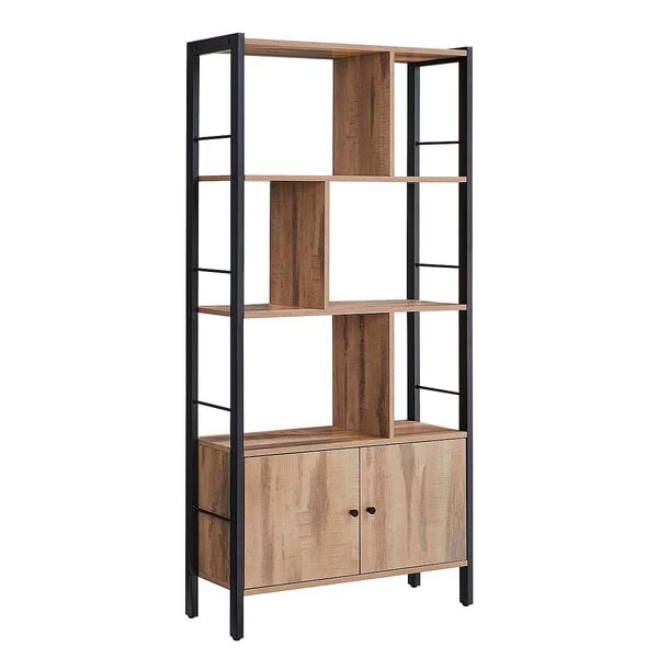 Boekenkast eiken / zwart 80/30/154,5 cm