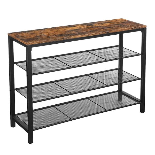 Schoenenrek bruin / zwart 100/30/72 cm