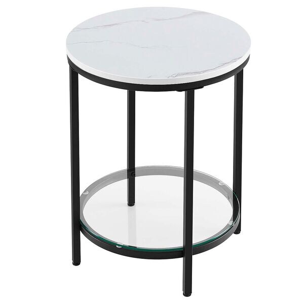 Bijzettafel wit 45/45/55 cm