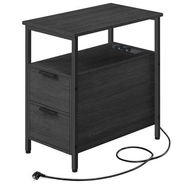 Bijzettafel antraciet 35/60/61 cm