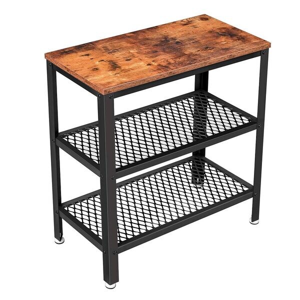 Bijzettafel bruin 60/30/60 cm