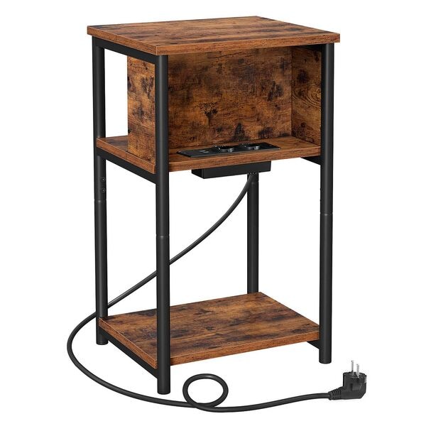Bijzettafel bruin 34/30/58 cm