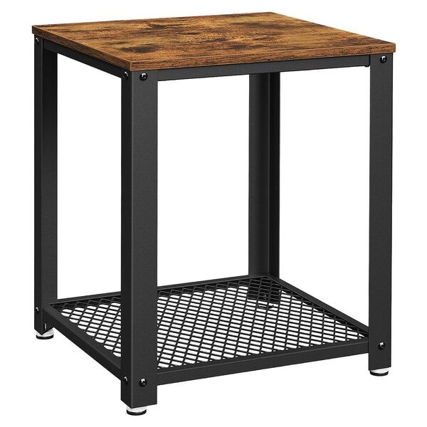 Bijzettafel bruin / zwart 40/40/50 cm