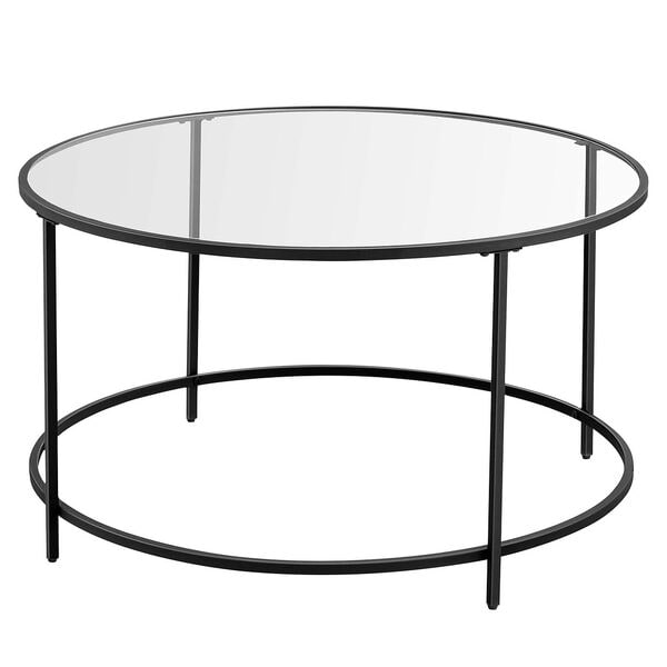 Salontafel zwart 84/84/45,5 cm