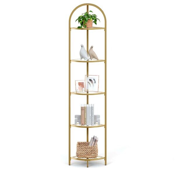 Hoekrek goud 40/28/158 cm