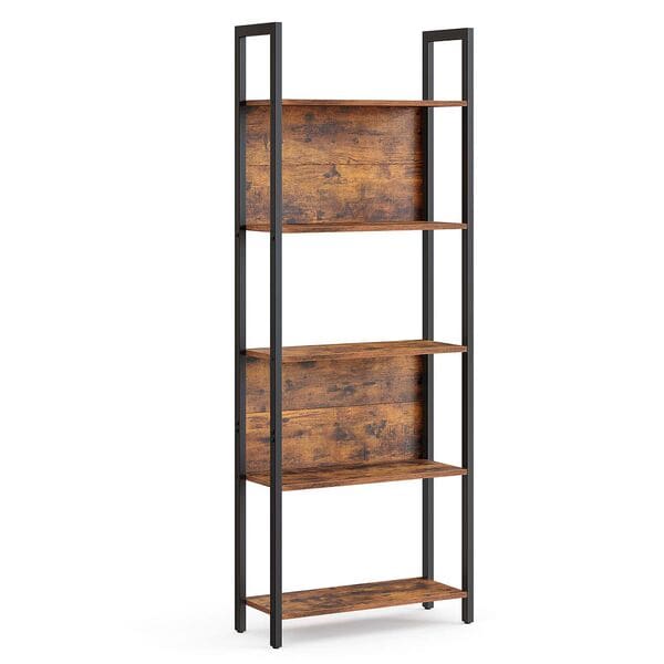 Boekenkast bruin / zwart 80/24/165 cm