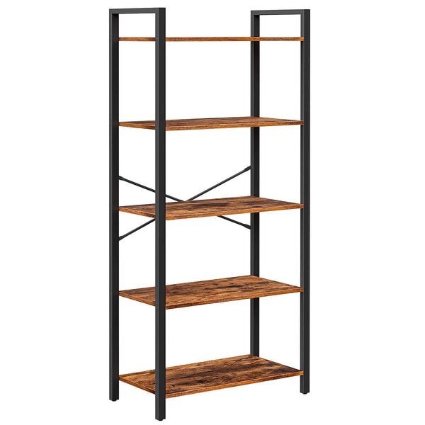 Boekenkast bruin / zwart 80/30/153 cm