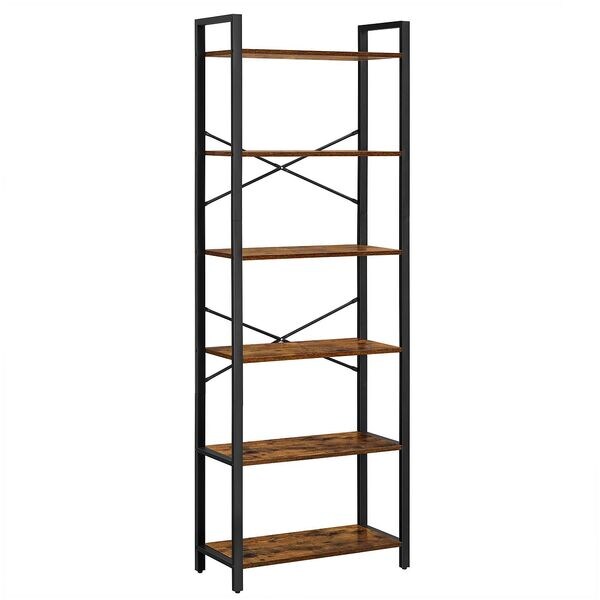 Boekenkast bruin / zwart 80/30/186 cm