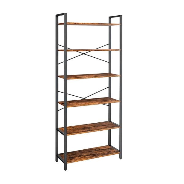 Boekenkast bruin / zwart 80/30/186 cm