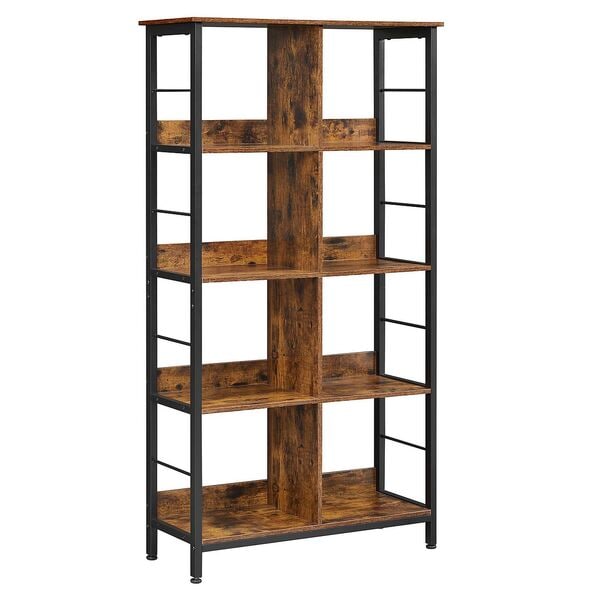 Boekenkast bruin / zwart 80/33/149 cm