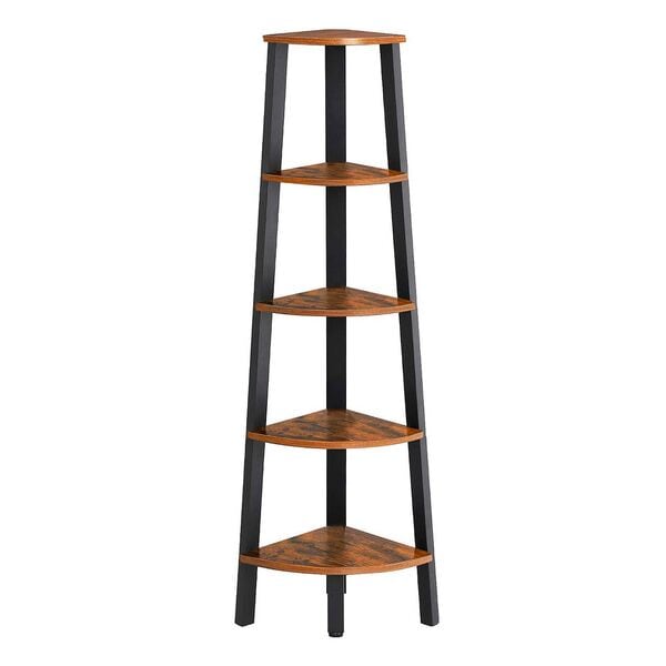 Hoekrek bruin / zwart 60/30/159 cm