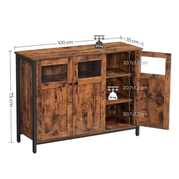 Sideboard bruin 100/35/75 cm