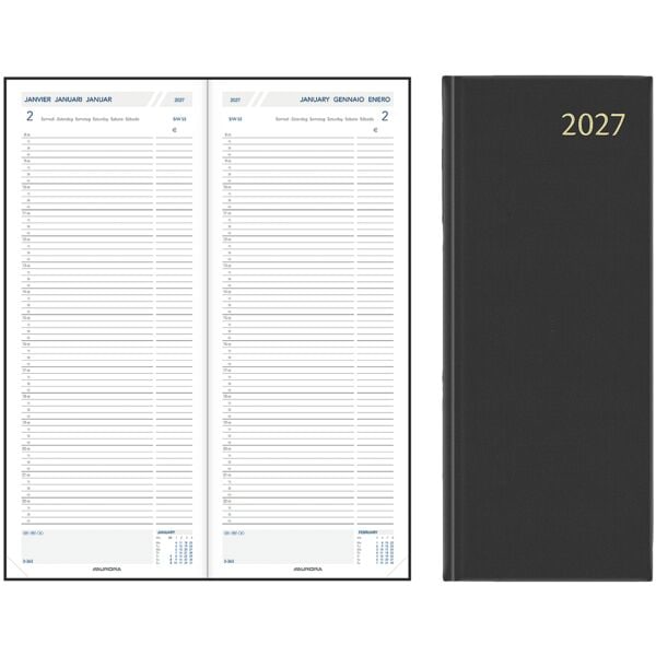 Agenda »Longo LA411« 2027, speciaal formaat, zwart