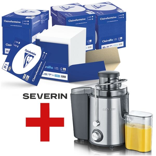 4x maxi-boxen à 2500 bladen multifunctioneel printerpapier incl. sapcentrifuge »