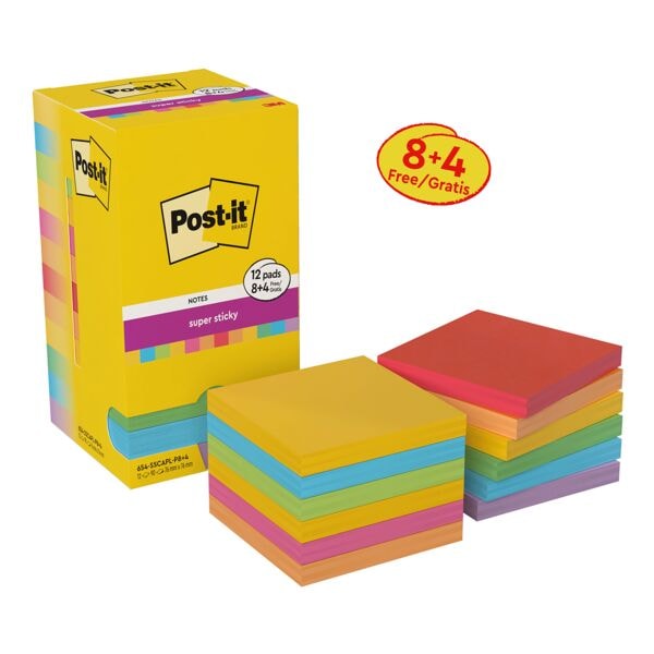 Herkleefbare notes »Super Sticky Carnival en Playful Collection« 7,6 x 7,6 cm kl