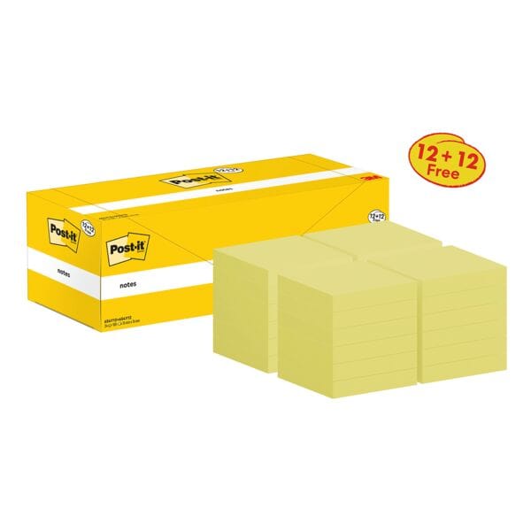 24x herkleefbare notes »Promotion« 7,6 x 7,6 cm geel 100 bladen