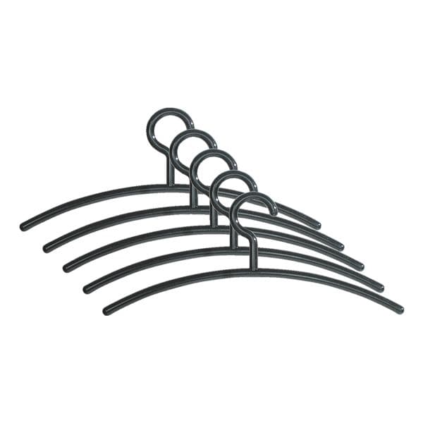 Kunststof kleerhangers in een set van 5