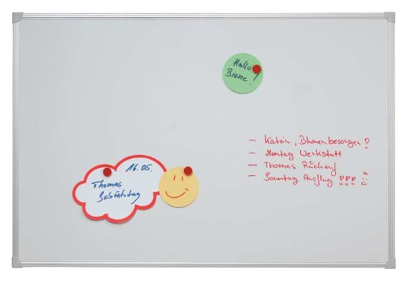 Whiteboard/infobord gelakt, 150 x 100 cm