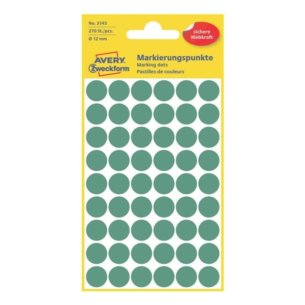 Avery Zweckform markeerpunten - 12 mm Ø - zelfklevend