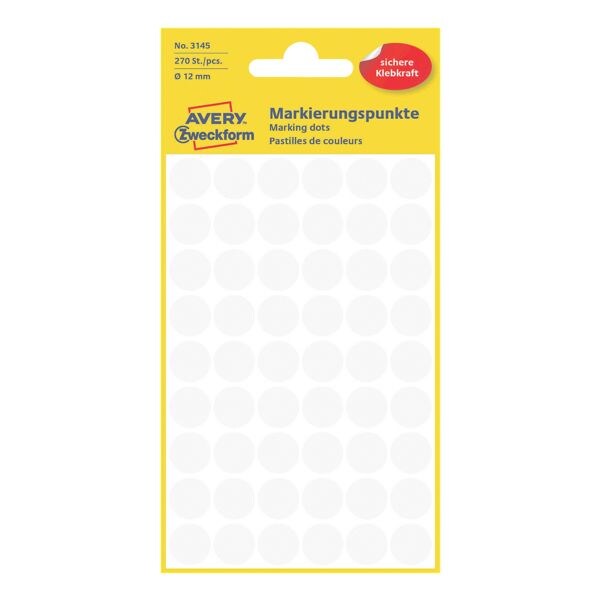Avery Zweckform markeerpunten - 12 mm Ø - zelfklevend